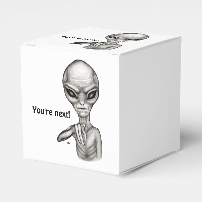 Bad Alien , You're next ! Favor Boxes (Front Side)