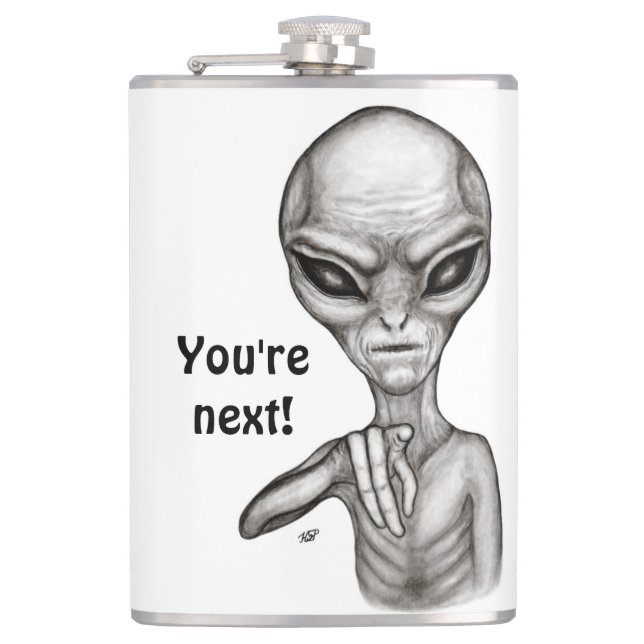 Bad Alien , You're next ! Flask (Front)