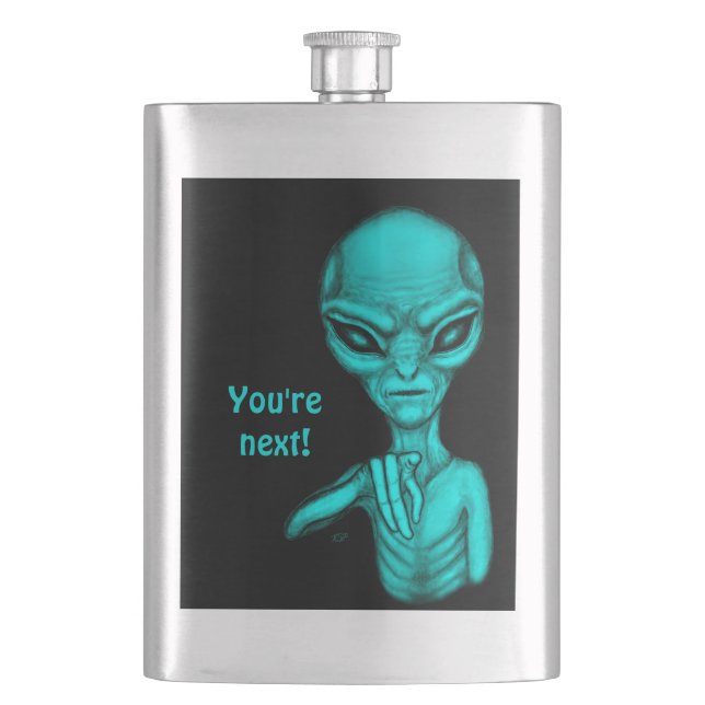 Bad Alien , You're next ! Flask (Front)