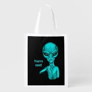 Bad Alien , You're next ! Grocery Bag