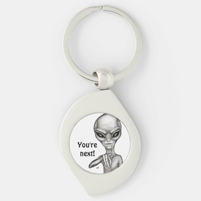 Bad Alien , You're next ! Keychain (Front)