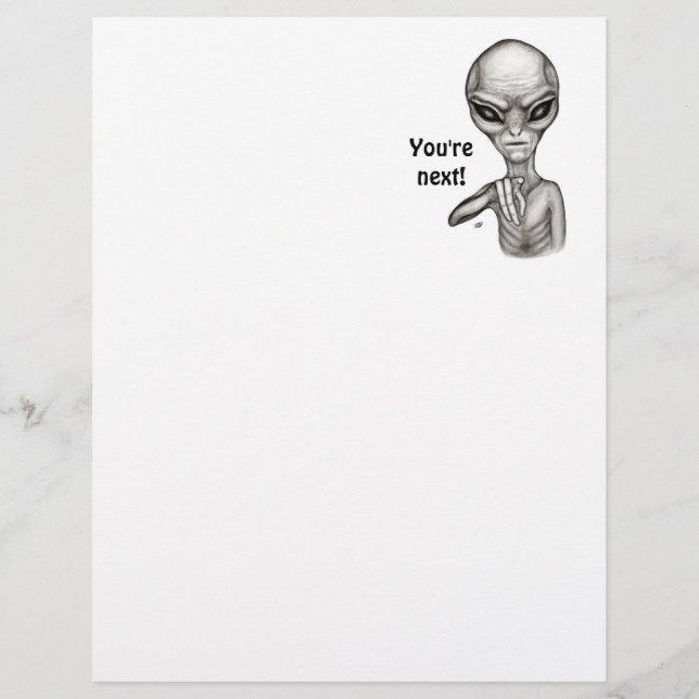 Bad Alien , You're next ! Letterhead (Front)