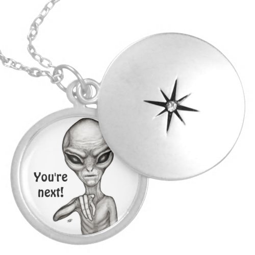Bad Alien  Youre next  Locket Necklace