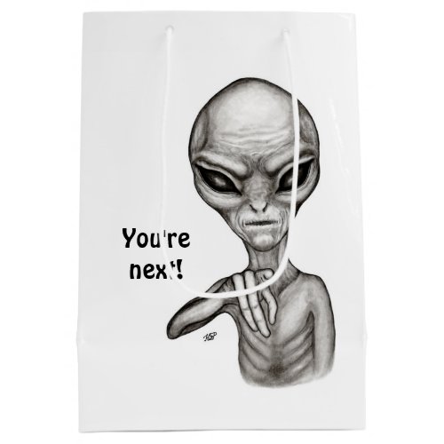 Bad Alien  Youre next  Medium Gift Bag