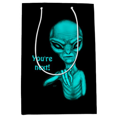 Bad Alien  Youre next  Medium Gift Bag