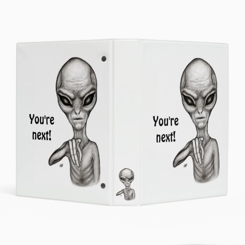 Bad Alien  Youre next  Mini Binder