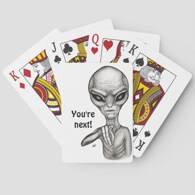 Bad Alien , You're next ! Poker Cards (Back)