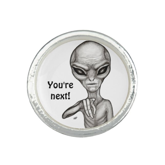 Bad Alien , You're next ! Ring (Front)