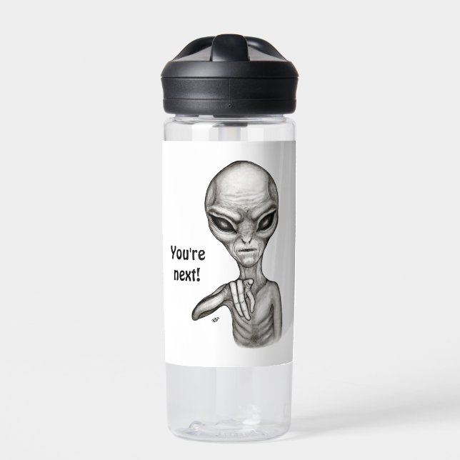 Bad Alien , You're next ! Water Bottle (Front)