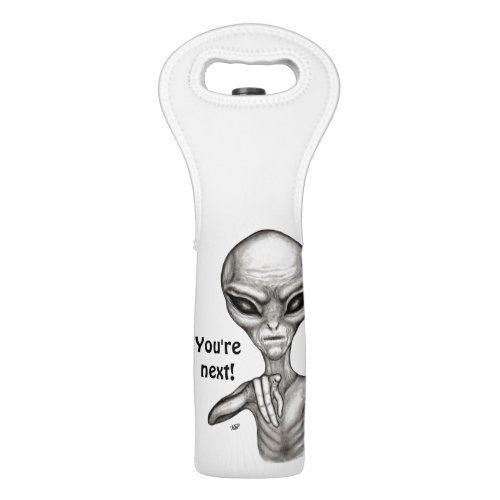 Bad Alien  Youre next  Wine Bag