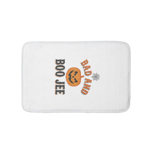 Bad And Boo Jee Halloween Pumpkin Graphic_1 Bath Mat
