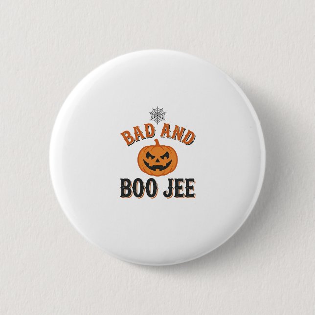 Bad And Boo Jee Halloween Pumpkin Graphic_1 Button (Front)
