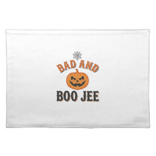 Bad And Boo Jee Halloween Pumpkin Graphic_1 Cloth Placemat
