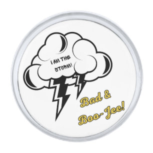 Bad and Boo-jee “I Am the Storm” Gothic Silver Finish Lapel Pin
