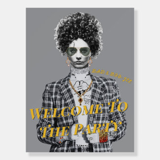 Bad and Boojee Gothic Halloween Party Sign