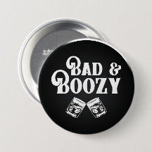 Bad and Boozy Classic Round Sticker
