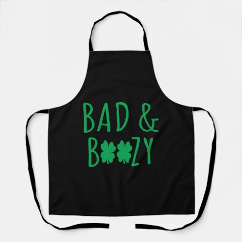 Bad And Boozy St Patricks Day Top Apron