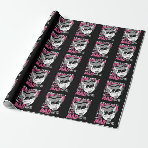 Bad Anime Girl Otaku Angry Manga Devil Wrapping Paper