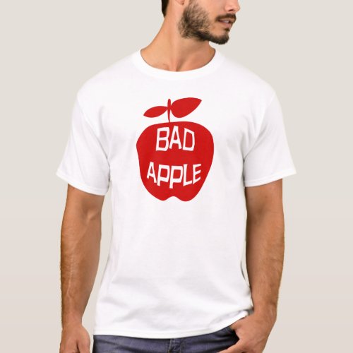 Bad Apple Cheeky Red Fruit Logo T_Shirt