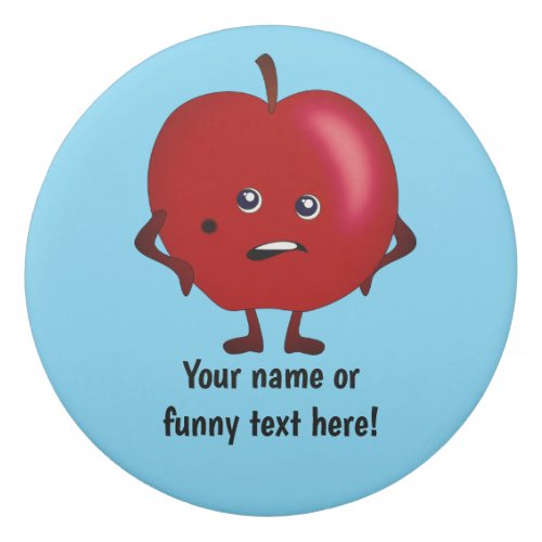 Bad Apple Toon Character _ your fun slogan on kids Eraser