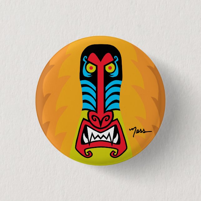 BAD ASS BABOON BUTTON (Front)