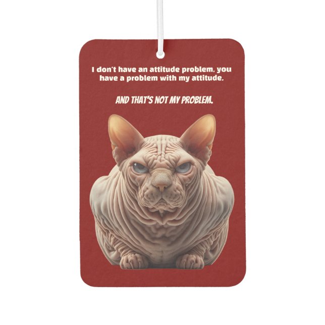 Bad Attitude Cat Air Freshener (Front)