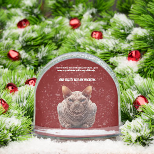 Bad Attitude Cat Snow Globe