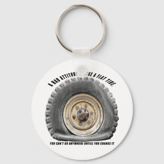 Bad Attitude Like Flat Tire Keychain