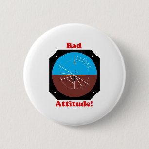 Bad Attitude Pinback Button