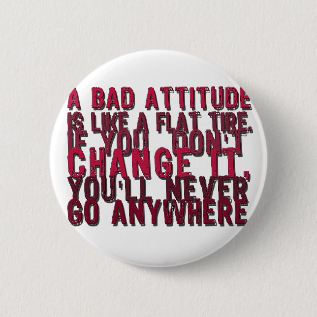 bad attitude products pinback button (Front)