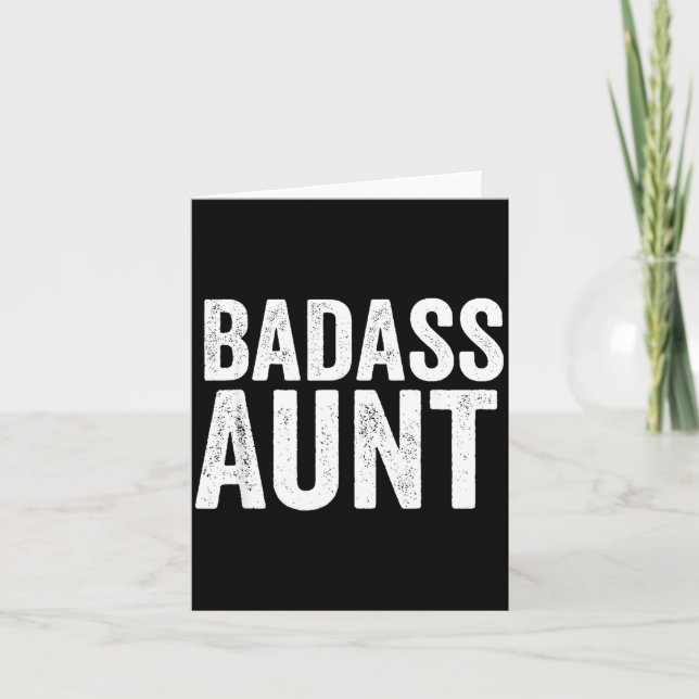 Bad Aunt Gift Funny New Aunt Idea New Niece Nephew Card (Front)