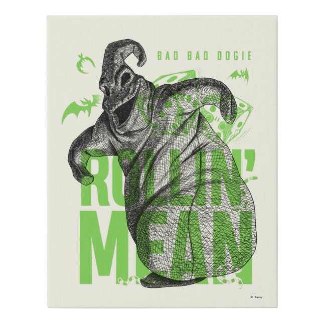 Bad Bad Oogie Rollin' Mean Faux Canvas Print (Front)