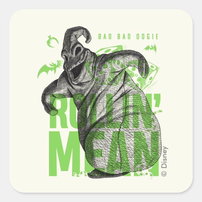 Bad Bad Oogie Rollin' Mean Square Sticker (Front)