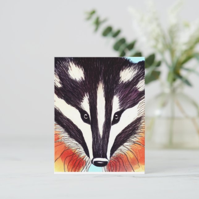 Bad Badger Note Card (Standing Front)