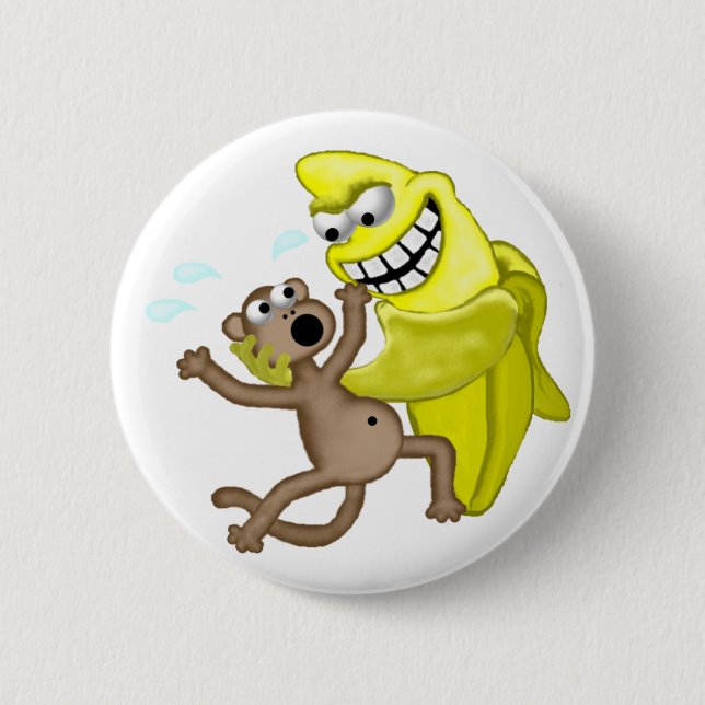 bad banana pinback button (Front)