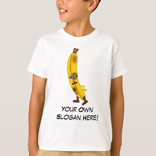Bad Banana with Customizable Slogan T_Shirt