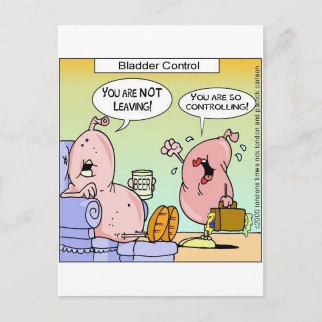 Bad Bladder Relationships Funny Gifts & Collectibl Postcard (Front)
