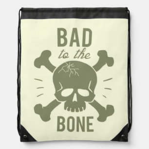 Bad Bone Skull & Crossbones Drawstring Bag