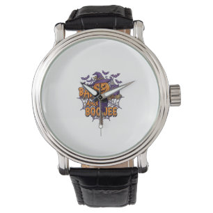 Bad Boo Jee Pumpkin Scarecrow Purple Owl Bats Watch