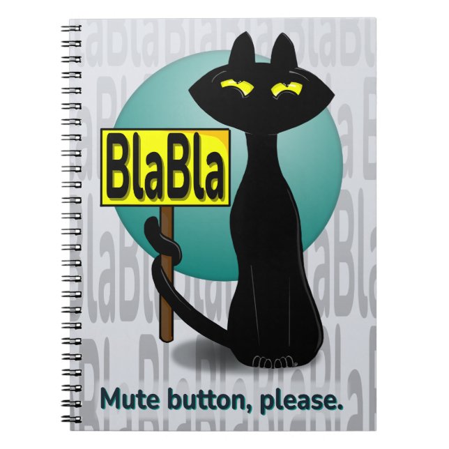 Bad Boogie Funny Notebook - BlaBla (Front)