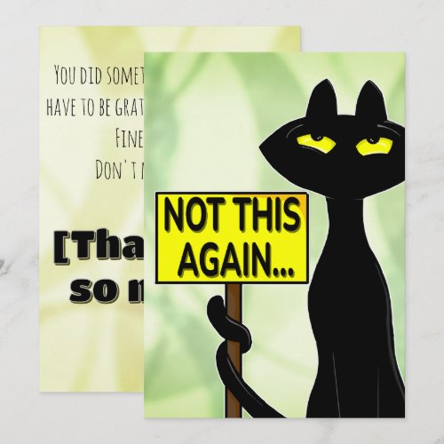Bad Boogie Funny Thank You Card