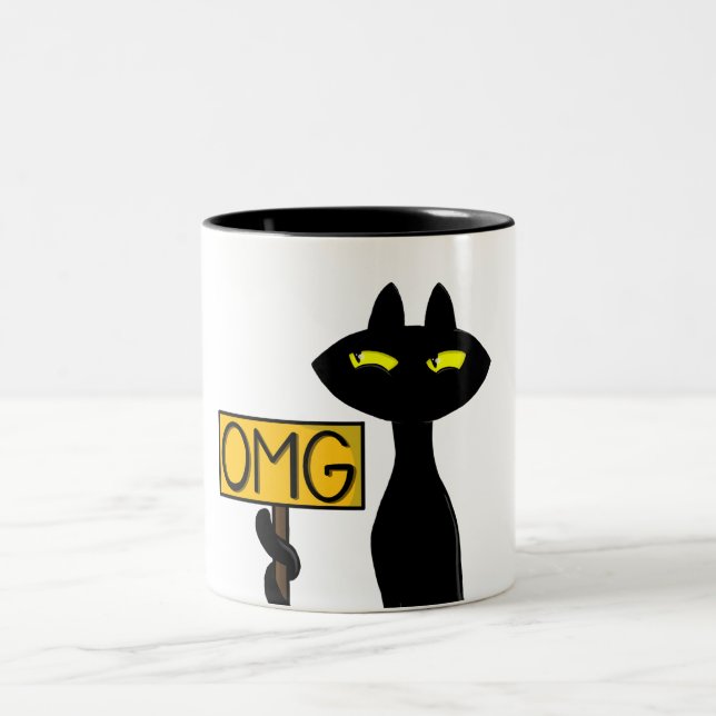 Bad Boogie -The Cat- "OMG" funny Mugs (Center)