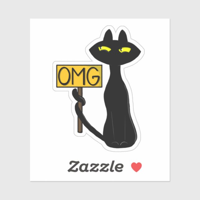 Bad Boogie -The Cat- "OMG" funny Stickers (Sheet)