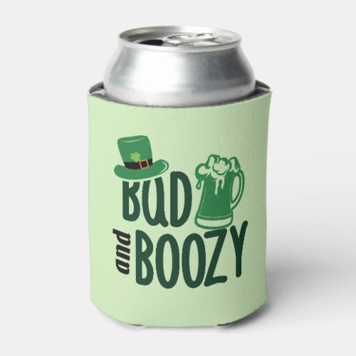 Bad  Boozy Custom Personalized Golfer Irish Beer Can Cooler