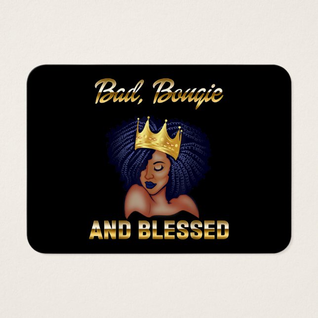 Bad Bougie And Blessed Bougie Gift For Women Black (Front)