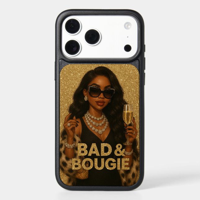 Bad & Bougie Glam Gold Fashion Phone Case  (Back)
