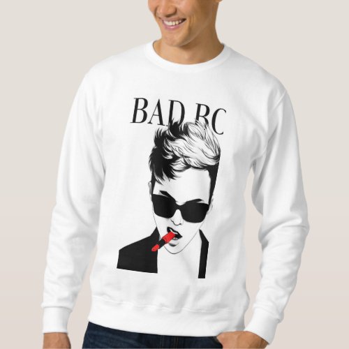 Bad Boy Face Print _ Unique White Tee Sweatshirt