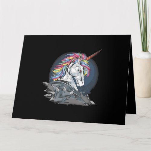Bad boy unique unicorn horse gangster band bold st card