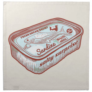 Bad breath funny Sardines tin Cloth Napkin