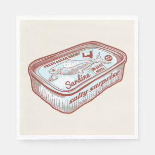 Bad breath funny Sardines tin Napkins